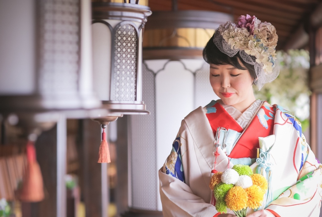 アンティーク打掛 打掛 日本刺繍 総刺繍 鶴 白無垢 婚礼 花嫁 和装