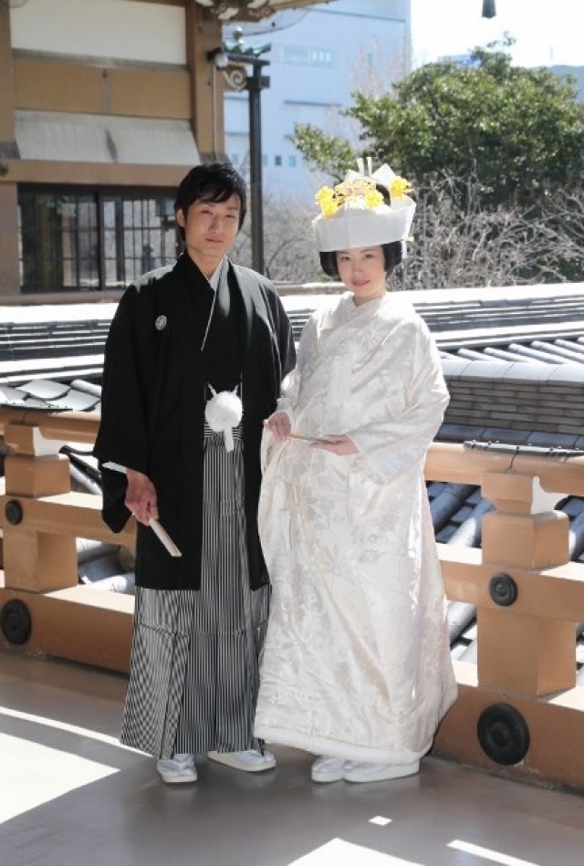名古屋東別院挙式の新郎新婦様 名古屋東別院挙式の新郎新婦様