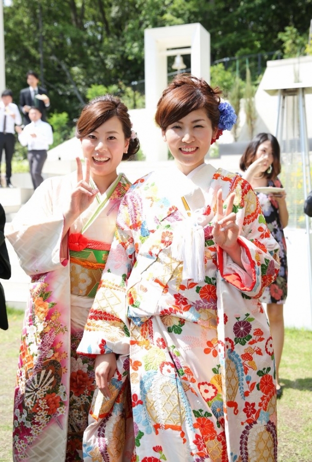 東山ガーデンテラス挙式の花嫁様 唐織打掛 東山ガーデンテラス挙式の花嫁様 唐織打掛