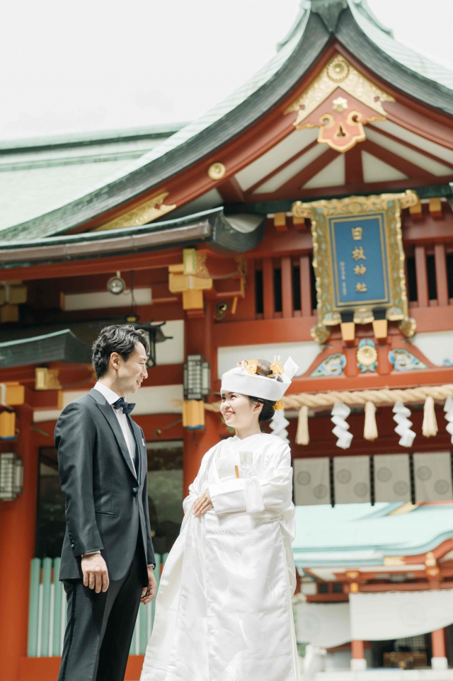 日枝神社挙式、ホテルニューオータニ東京披露宴にて白無垢レンタル