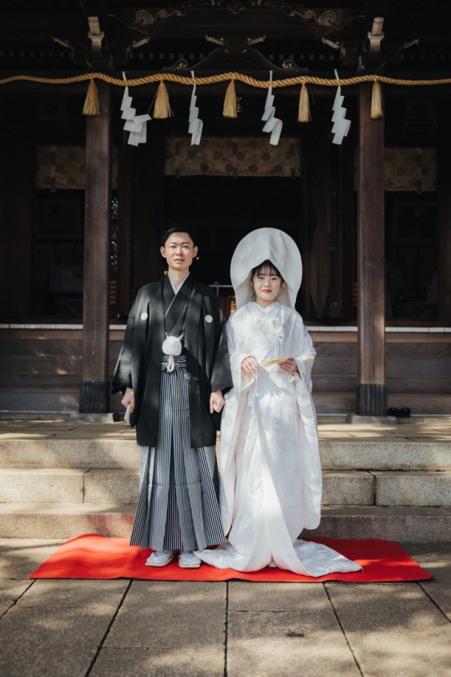 中目黒八幡神社にて紋服、白無垢レンタル